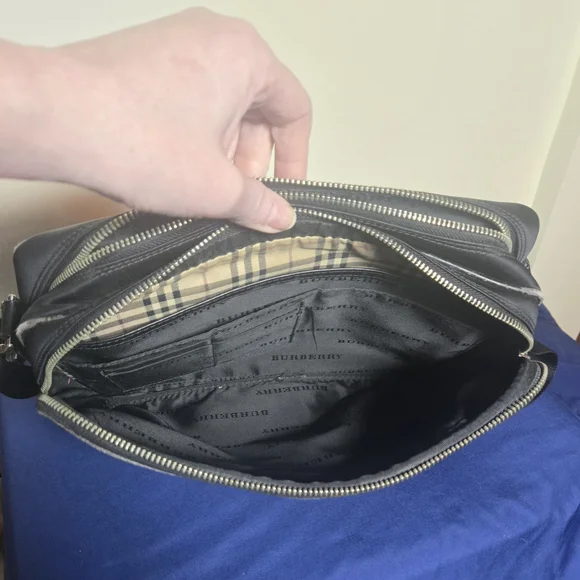Burberry Black Nylon Messenger Bag - Picture 6 of 8